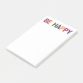 マルチカラー はがきサイズ付箋 Be Happy ポストイット (アングル)