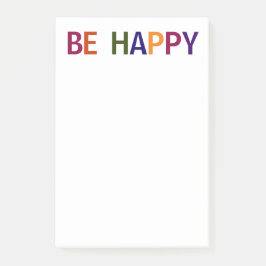 マルチカラー はがきサイズ付箋 Be Happy ポストイット