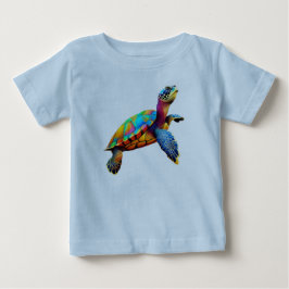 マルチカラー ウミガメ ベビーTシャツ