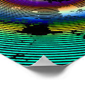 マルチカラー サークル パターン ポスター (角)
