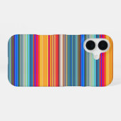 マルチカラー ストライプ 柄 iPhone 16ケース (裏面横)