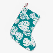 マルチカラー トロピカル リーフ 3 スモールクリスマスストッキング (正面 (吊り時))