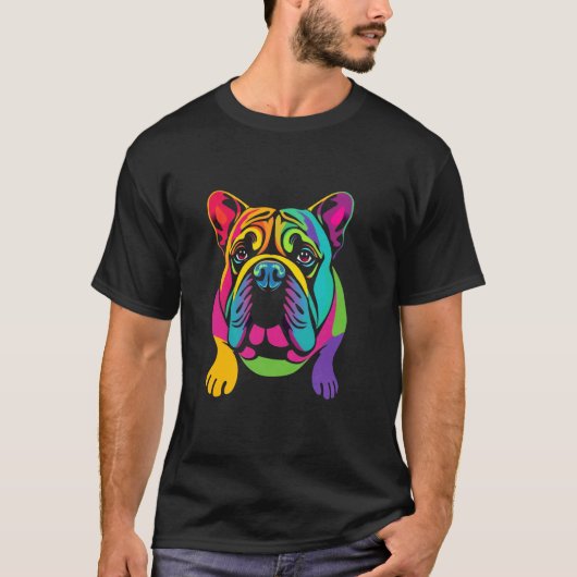 マルチカラー ブルドッグ Tシャツ (正面)