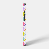 マルチカラー+ホワイト 大柄 千鳥格子 iPhoneケース (左側面)