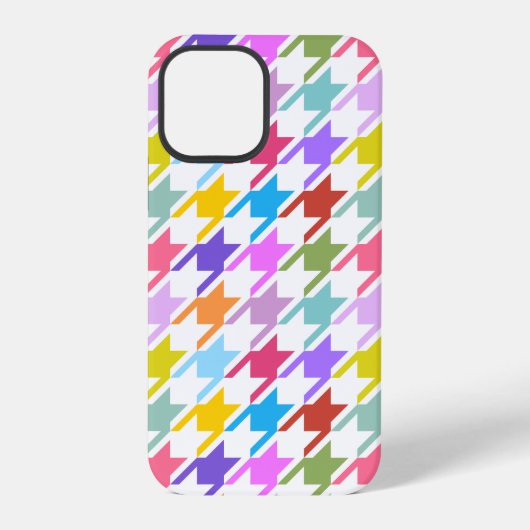 マルチカラー+ホワイト 大柄 千鳥格子 iPhoneケース (裏面)