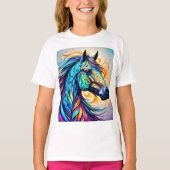 マルチカラー ポニー 22 色鮮やか  Tシャツ (正面)