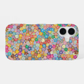 マルチカラー 桜 花柄 スマホケース iPhone 16ケース (裏面横)