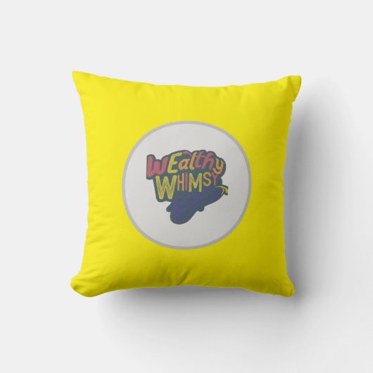 マルチカラー「裕福なウィムシー」の手紙デザイン クッション (正面)