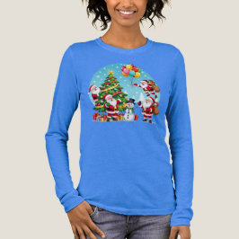 **「マルチサンタのクリスマス・ファン – 3D カートゥーン・トランスパレント」** トライブレンドTシャツ