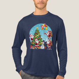 **「マルチサンタのクリスマス・ファン – 3D カートゥーン・トランスパレント」** トライブレンドTシャツ