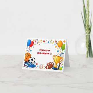 マルチスポーツ誕生日カード サンキューカード