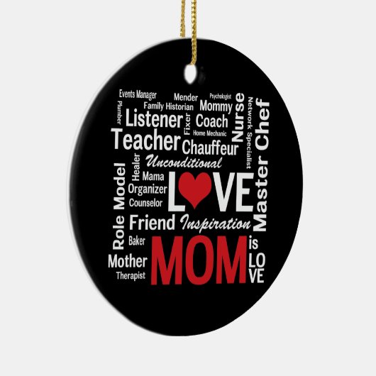 マルチタスクお母さん-母の日かお母さんの誕生日 セラミックオーナメント (右)