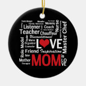 マルチタスクお母さん-母の日かお母さんの誕生日 セラミックオーナメント (正面)