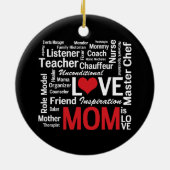 マルチタスクお母さん-母の日かお母さんの誕生日 セラミックオーナメント (裏面)