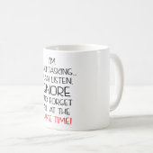 マルチタスクは無聞視で忘れきる コーヒーマグカップ (正面右)