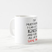 マルチタスクは無聞視で忘れきる コーヒーマグカップ (正面左)