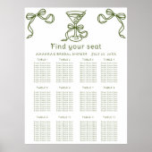 マルチニブライダルシャワー座席表 ポスター (正面)
