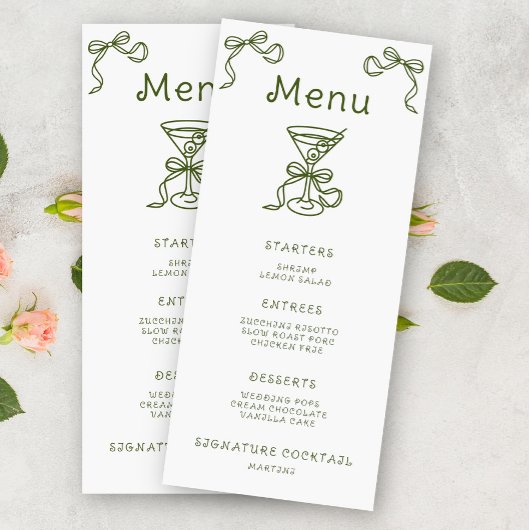 マルチニボウブライダルシャワーメニュー メニュー