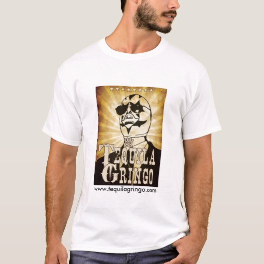 マルチネーゼのオレンジのTequilaGringo.comのワイシャツ Tシャツ (正面)
