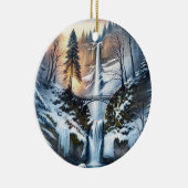 マルチノマ秋スノウィクリスマスツリー セラミックオーナメント (右)