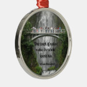 マルチノ滝と自然に関する引用文。 メタルオーナメント (右)