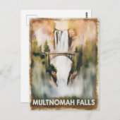 マルチノ秋ヴィンテージ水の色絵を描の旅行 ポストカード (正面/裏面)