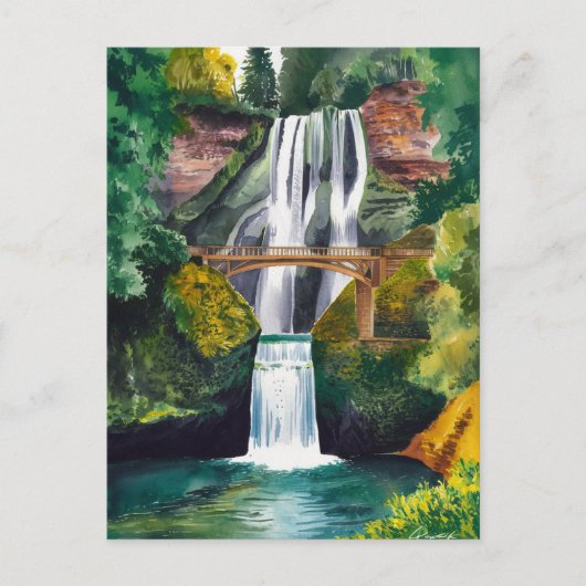 マルチノ秋水の色絵を描の旅行 ポストカード (正面)