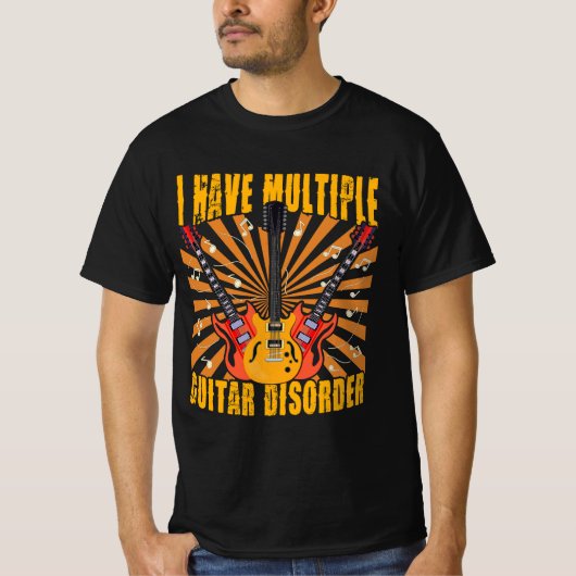 マルチバスディレースギターシャ男性へツ Tシャツ (正面)