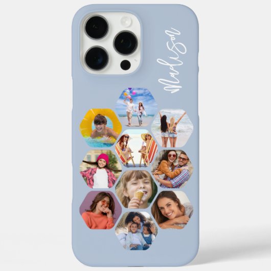 マルチフォトコラージュ シンプル モダン オーダーメイド Case-Mate iPhoneケース (裏面)