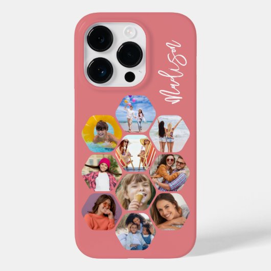 マルチフォトコラージュ シンプル モダン オーダーメイド Case-Mate iPhoneケース (裏面)