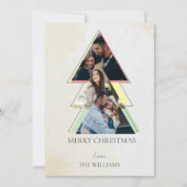 マルチフォトツリーメリークリスマスホリデーカード (正面)