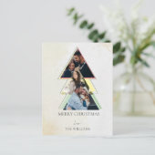 マルチフォトツリーメリークリスマスホリデーカード ポストカード (スタンド正面)