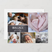 マルチフォトファミリーフォトコラージュ懇親会 ポストカード (正面/裏面)