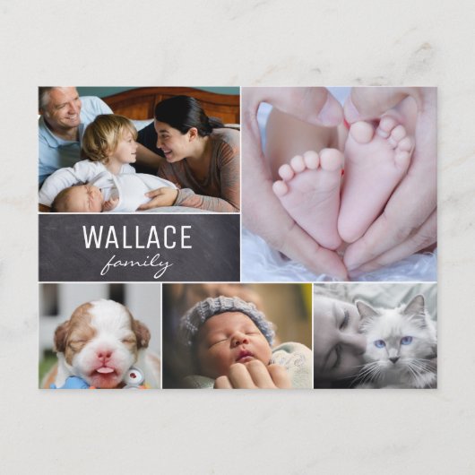 マルチフォトファミリーフォトコラージュ懇親会 ポストカード (正面)