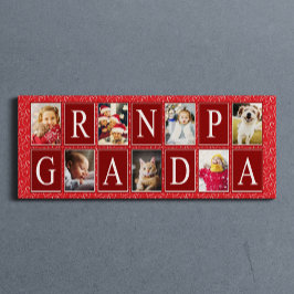 マルチフォト赤いハートパターングランドパフォト キャンバスプリント