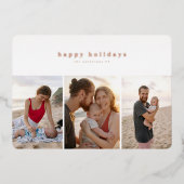 マルチフォト ホイルプレス 現代のフォトカード 箔シーズンカード (正面)