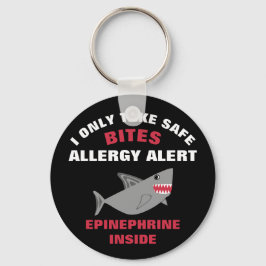 マルチフードアレルギーシャークパーソナライズされたキッズ キーホルダー