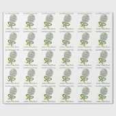 マルチプルベビーシャワーイエローグリーンベビーラトル ラッピングペーパー (フラット)