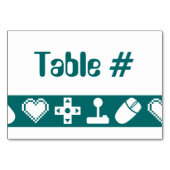 マルチプレーヤーモード(ティール（緑がかった色）テーブルカード) テーブルナンバー (裏面)