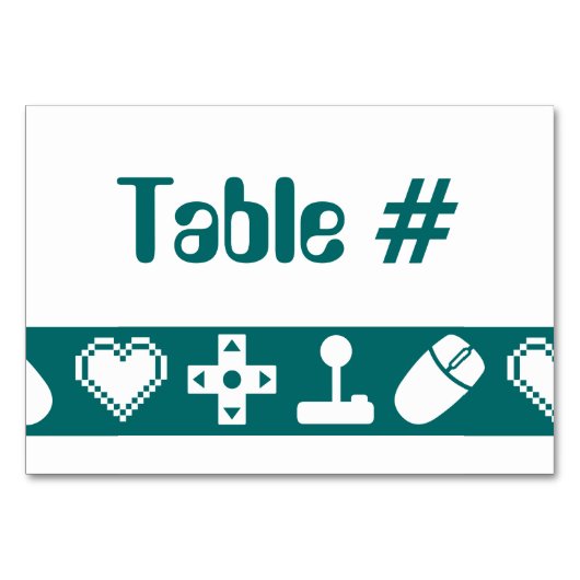 マルチプレーヤーモード(ティール（緑がかった色）テーブルカード) テーブルナンバー (正面)