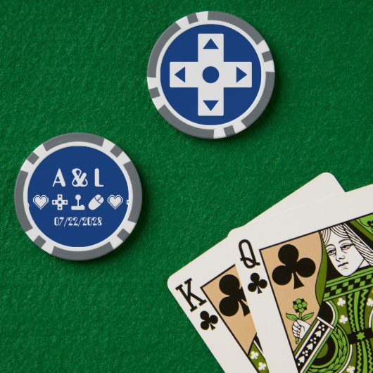 マルチプレーヤーモード（青） ポーカーチップ (ポーカーテーブル (ダブル))