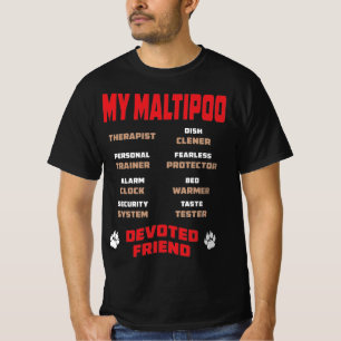 『マルチプー犬の愛しの友人贈り物』 Tシャツ