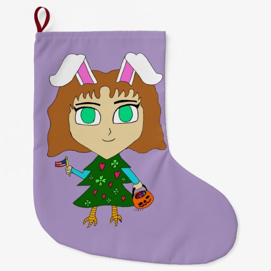 マルチホリデーちび ラージクリスマスストッキング (正面)