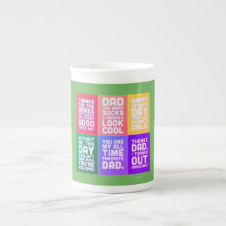 マルチメッセージ ハッピー father's day ボーンチャイナマグカップ