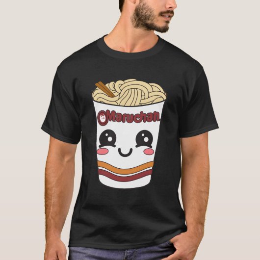 マルチャンラヌードルカップ顔 Tシャツ (正面)