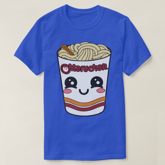 マルチャン かわいい ラーメン カップ 顔 878 Tシャツ (デザイン正面)