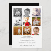 マルチユースのパーソナライズされた9枚の写真テンプレート 招待状 (正面/裏面)