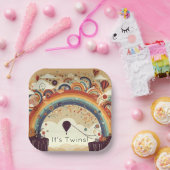 マルチレインボーベビーシャワー ペーパープレート (パーティー)