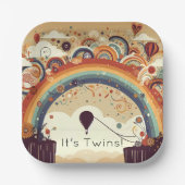 マルチレインボーベビーシャワー ペーパープレート (正面)