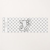 マルチーズかわいい漫画の犬と名前をカスタムする ヨガマット (正面(横))